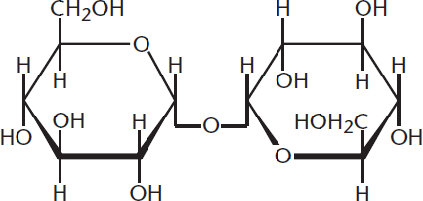 two sugar monomers linked at alpha anomeric carbons