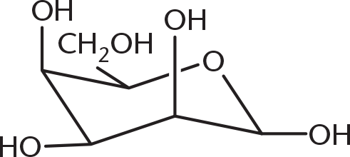 chair-form sugar with no hydroxyl groups "down"