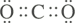 lewis structure of OCO with a central carbon sharing four electrons with each oxygen and four valence electrons surrounding each oxygen
