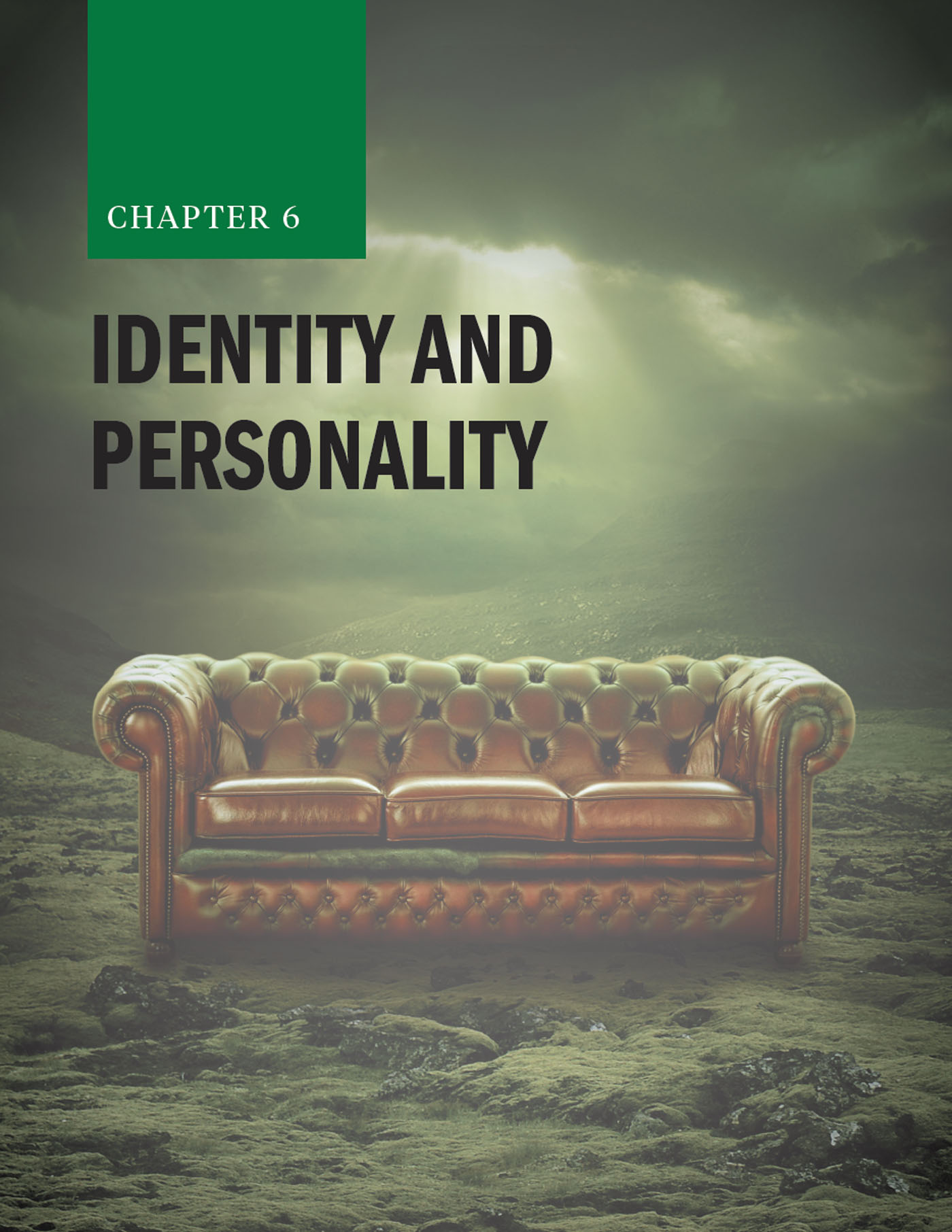 Chapter 6: Identity and Personality with a psychiatrist’s couch in the background