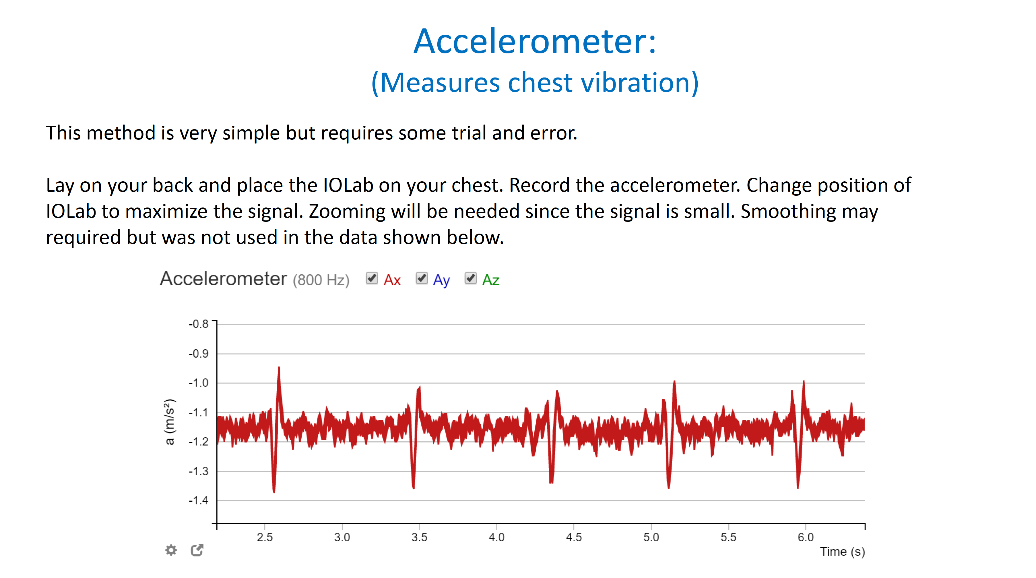 Accelerometer setup